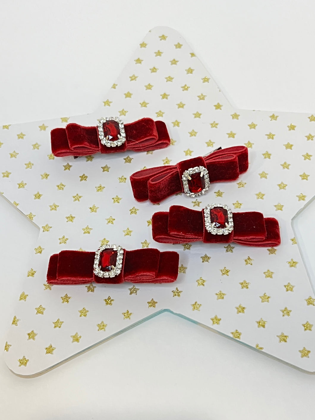 VELVET AND STUDS HAIRCLIP