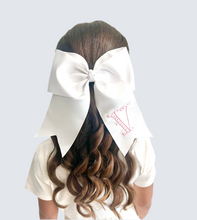 Load image into Gallery viewer, JUMBO CHEERLEADER VINTAGE INITIAL BOW
