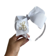 Load image into Gallery viewer, BIG INITIAL BOWTIQUE HARD HEADBAND
