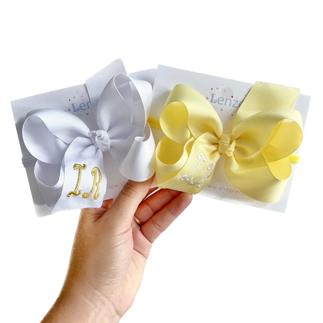 MEDIUM INITIAL BOWTIQUE HAIRCLIP