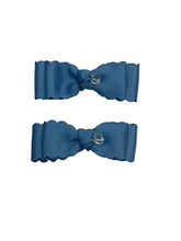 Load image into Gallery viewer, SCALLOPED EDGE RIBBON CLASSIC HAIR CLIP SET
