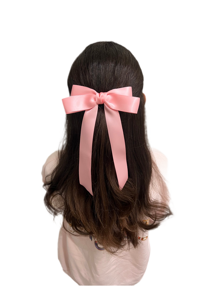 BELLA BOW-SATIN HAIRCLIP