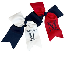 Load image into Gallery viewer, DOBLE TONE PERZONALIZED JUMBO CHEERLEADER BOW HAIRCLIP
