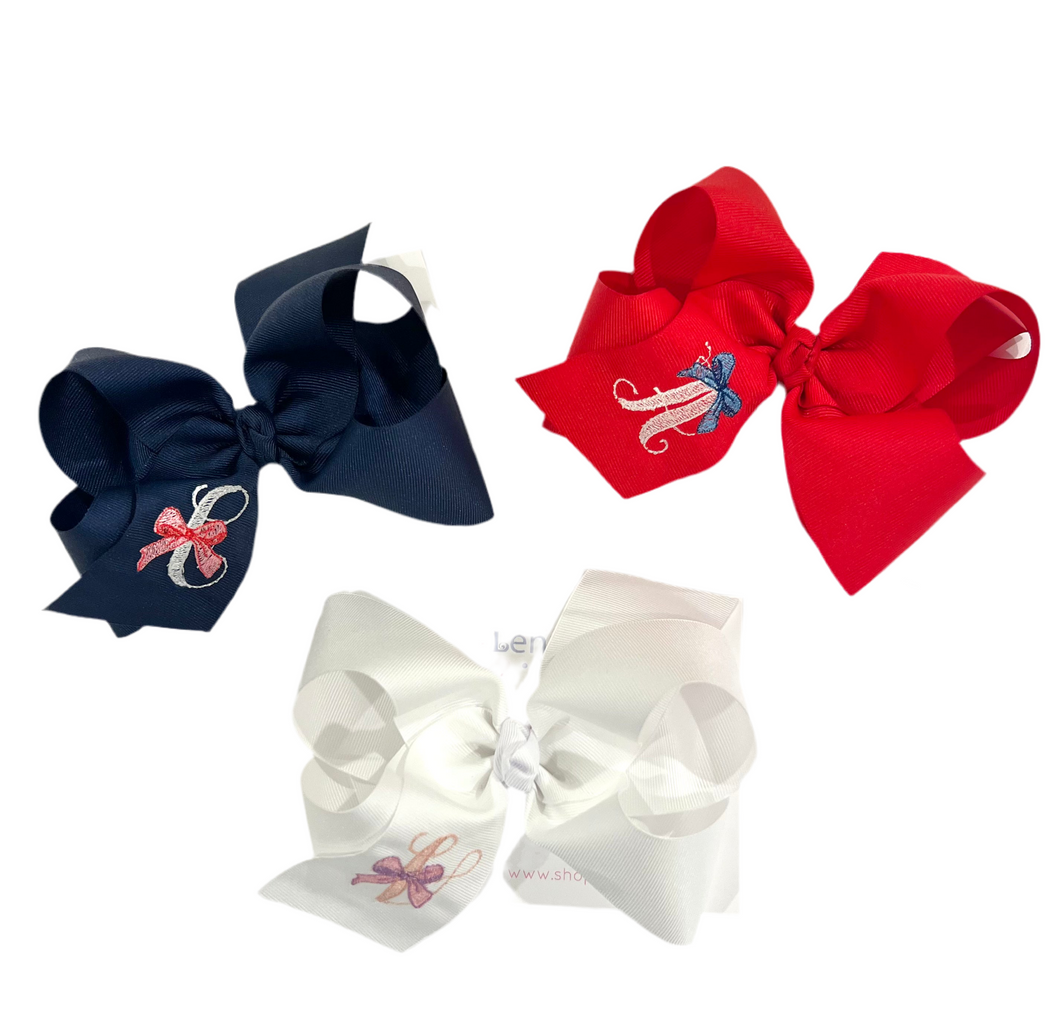 BOW INITIAL BOWTIQUE HAIRCLIP
