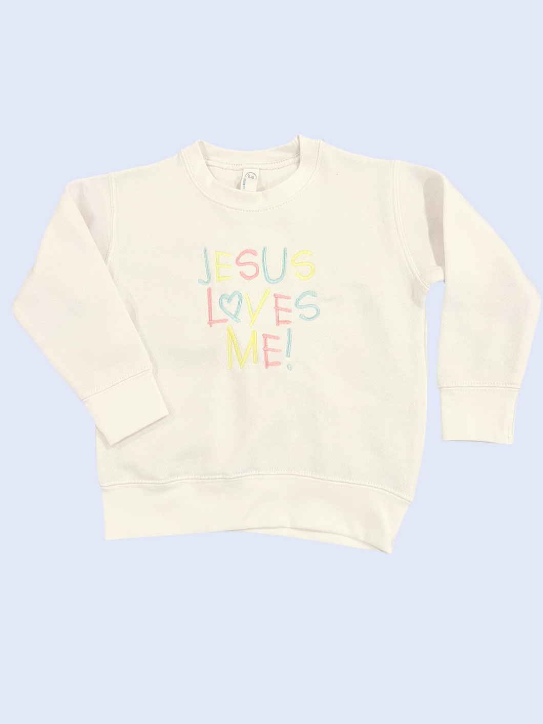 JESUS LOVE ME! EMBROIDERED SWEATER