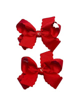 Load image into Gallery viewer, SCALLOP EDGE GROSGRAIN BOWTIQUE SET
