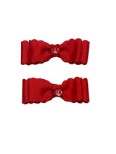 Load image into Gallery viewer, SCALLOPED EDGE RIBBON CLASSIC HAIR CLIP SET
