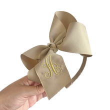 Load image into Gallery viewer, BIG INITIAL BOWTIQUE HARD HEADBAND
